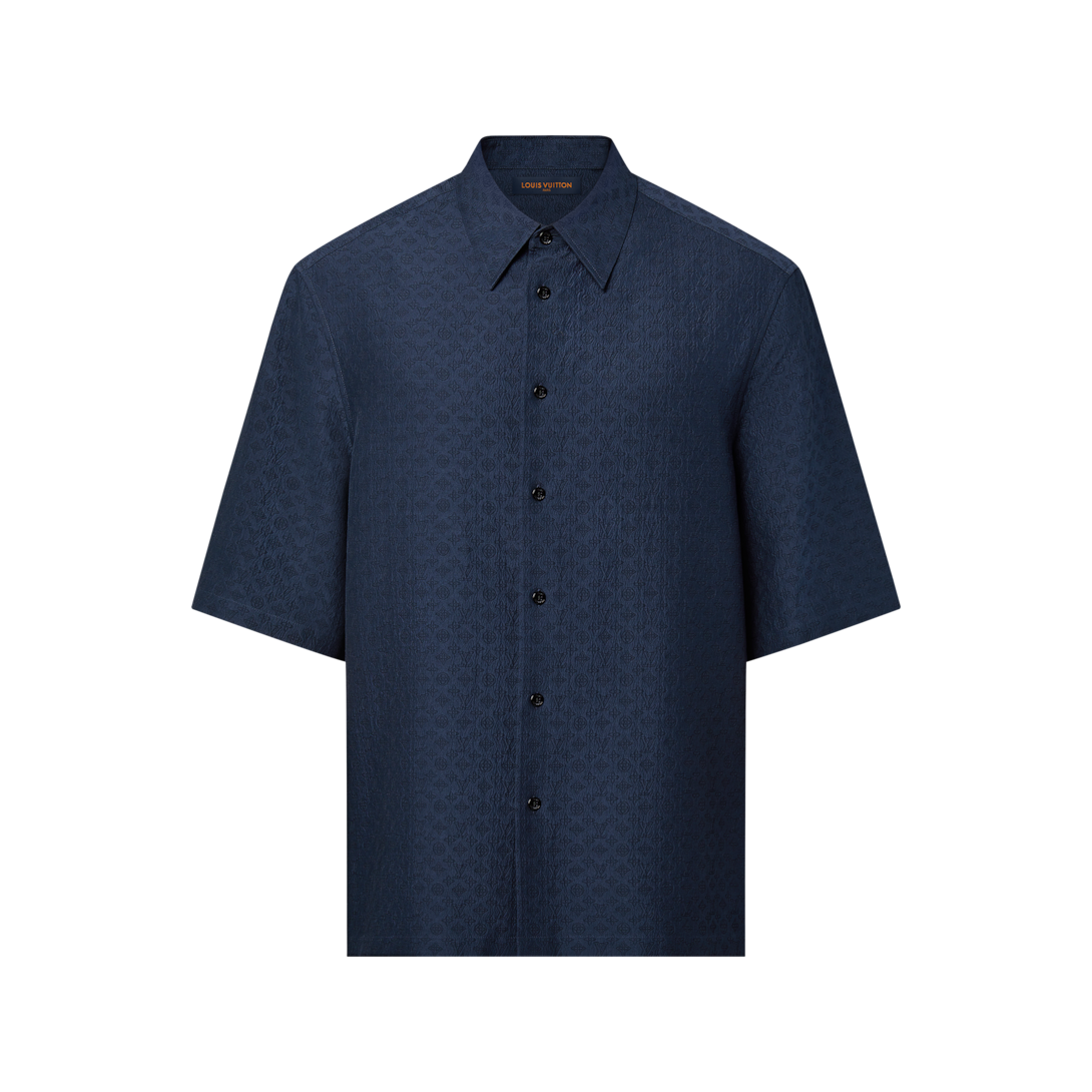 Chemise manches courtes Mini Monogram en soie mélangée